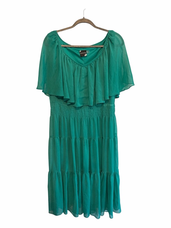 Maison Tara Dresses & Skirts - Maison Tara Teal Green Tiered Midi Dress